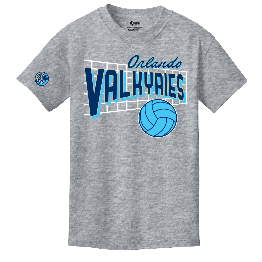 Orlando Valkyries Youth Net Play T-Shirt Athletic Heather