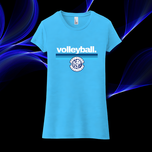 Ladies Volleyball. Logo Fitted T-Shirt