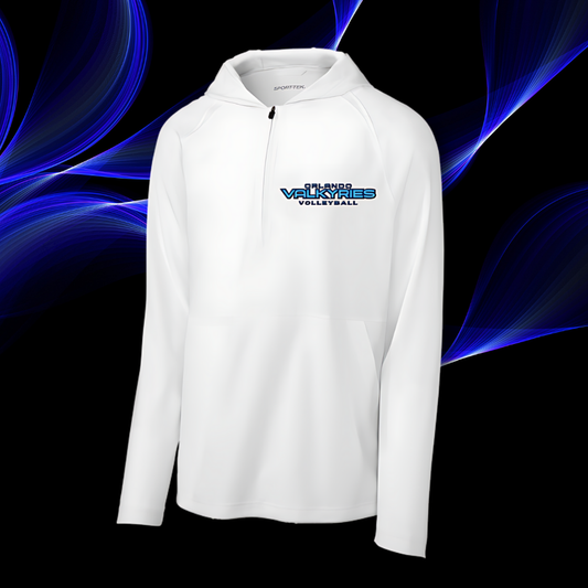 Wordmark Logo 1/2-Zip Long Sleeve Hooded Jacket