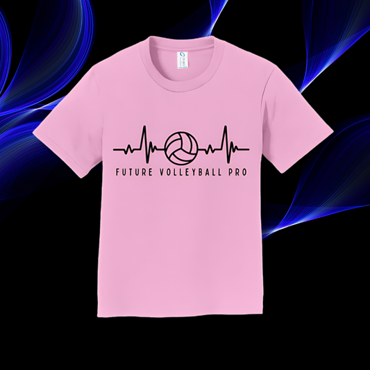 Youth Volleyball Heartbeat Logo T-Shirt