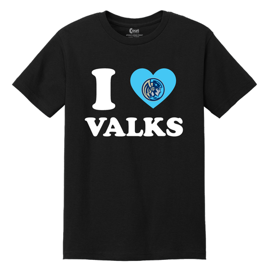 Orlando Valkyries I Heart Valks T-Shirt Black