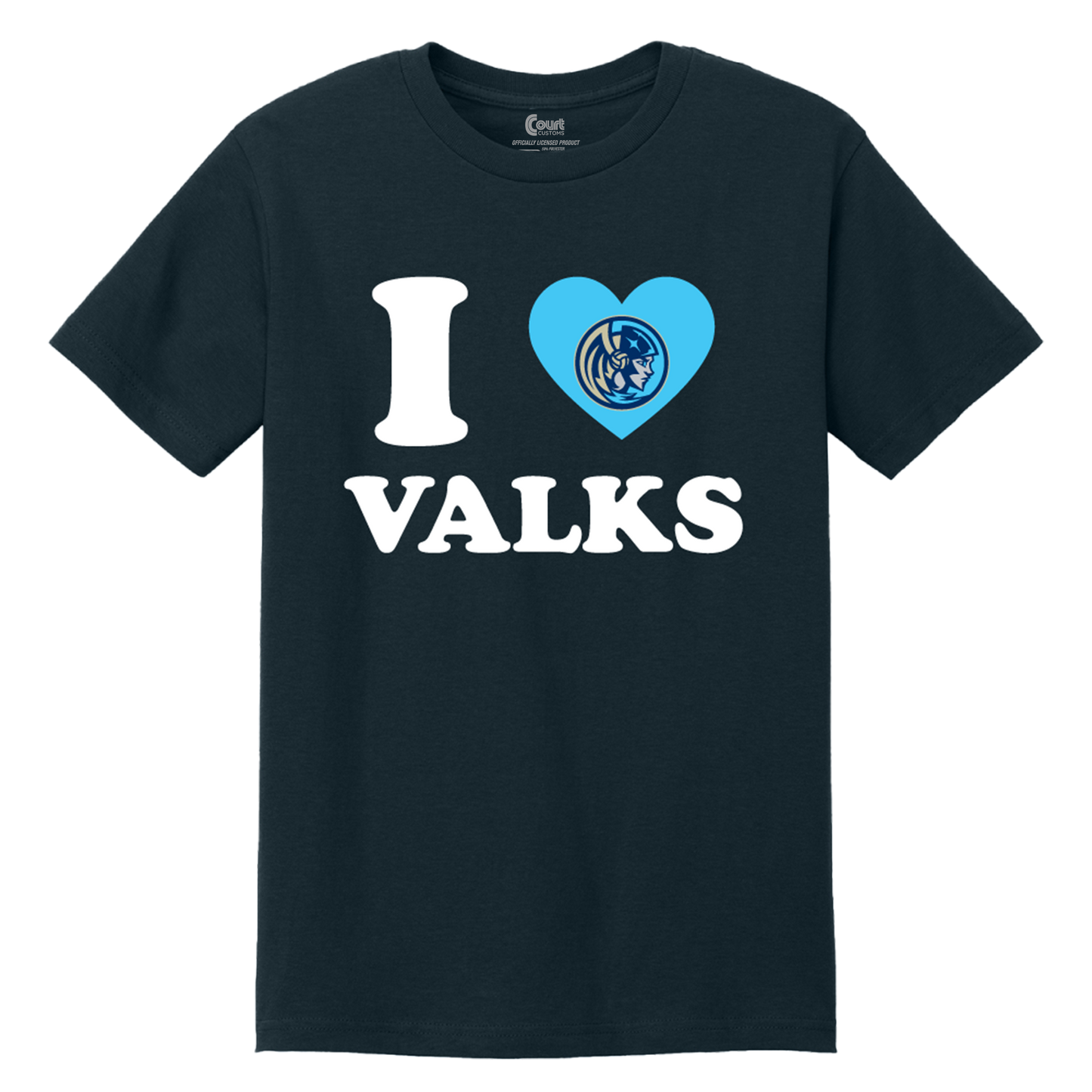 Orlando Valkyries I Heart Valks T-Shirt True Navy