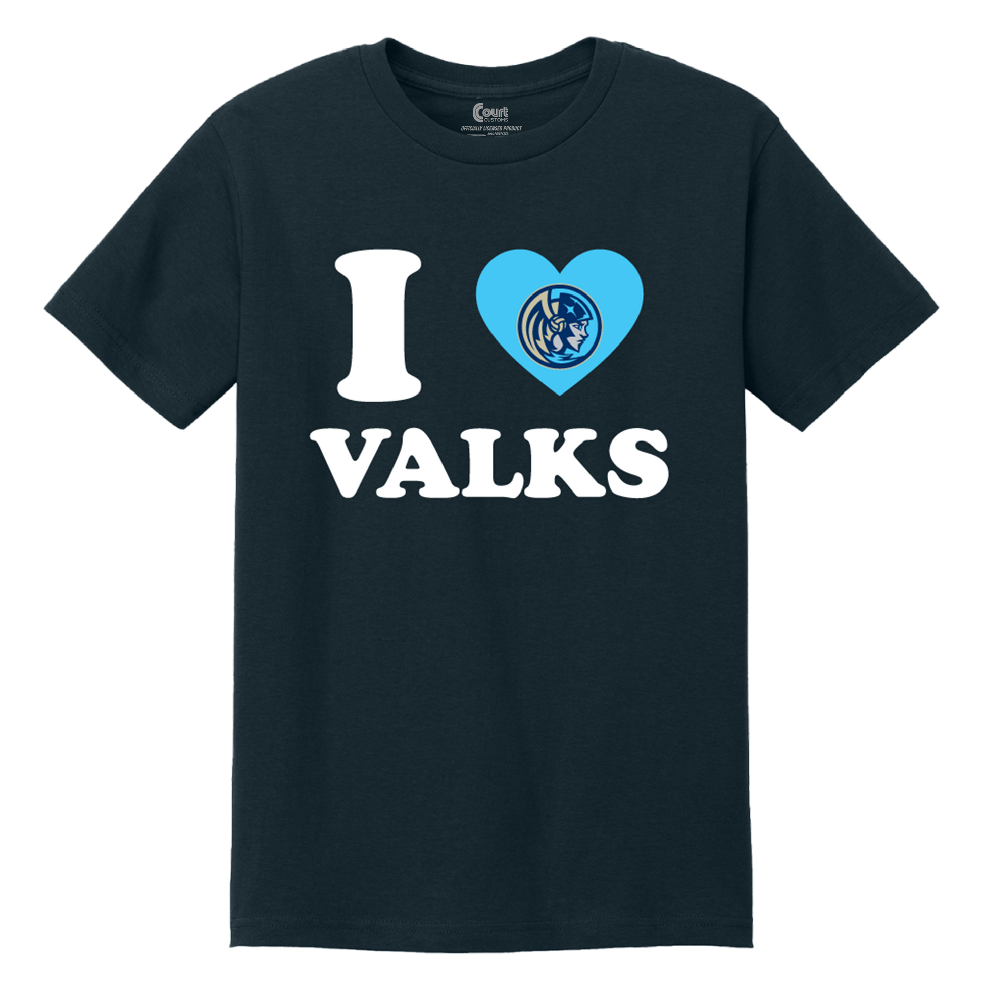 Orlando Valkyries I Heart Valks T-Shirt True Navy