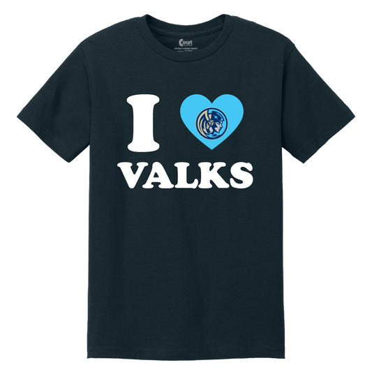 Orlando Valkyries I Heart Valks T-Shirt True Navy