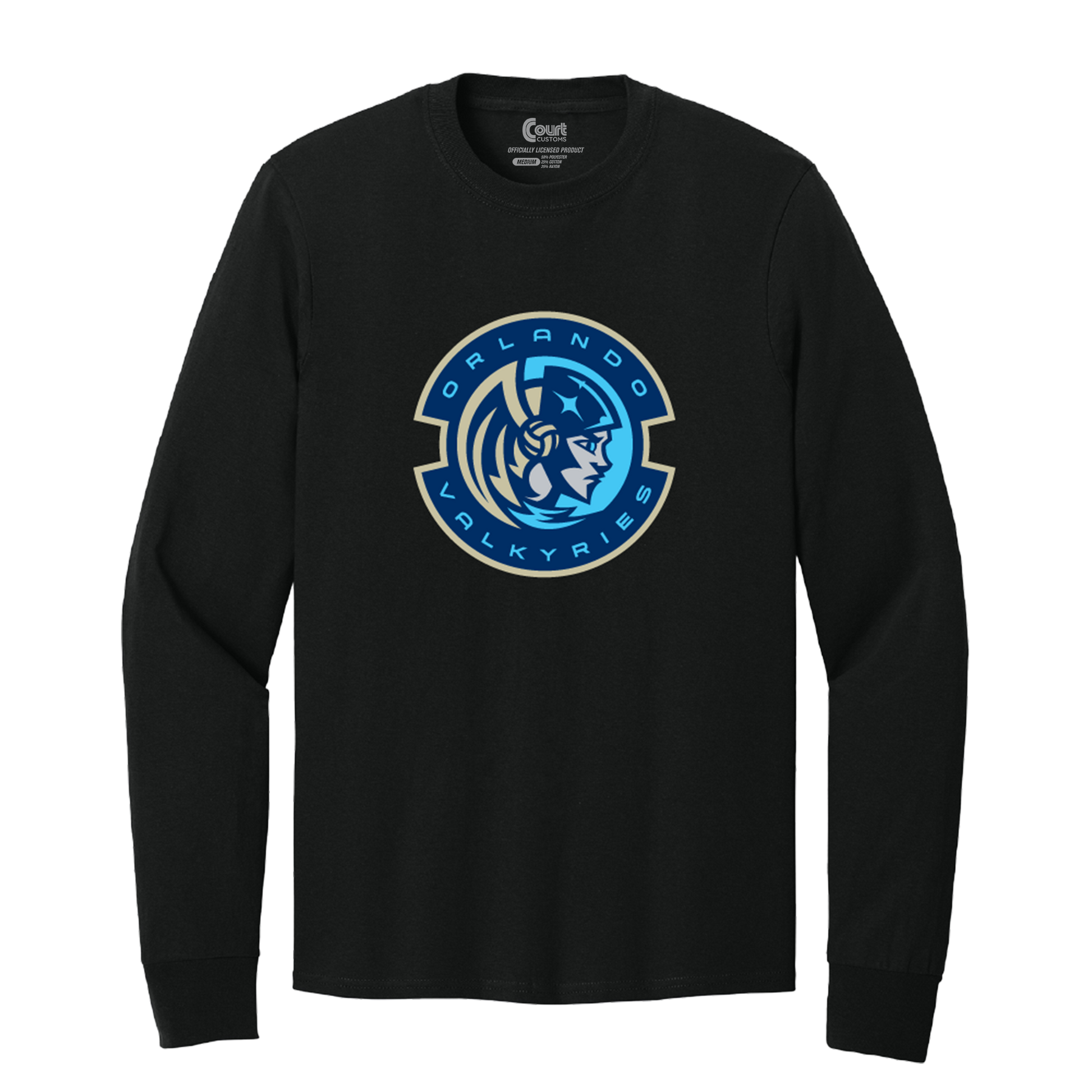 Orlando Valkyries Official Logo Long Sleeve T-Shirt