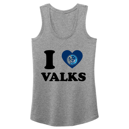 Orlando Valkyries Womens I Heart Valks Tank Grey Frost