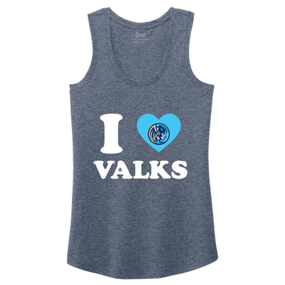 Orlando Valkyries Womens I Heart Valks Tank Navy Frost