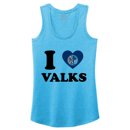 Orlando Valkyries Womens I Heart Valks Tank Turquoise Frost