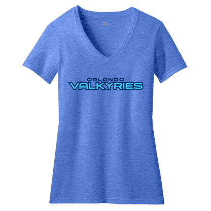 Orlando Valkyries Womens Wordmark Logo V-Neck T-Shirt