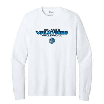Orlando Valkyries Icon Wordmark Logo Long Sleeve T-Shirt