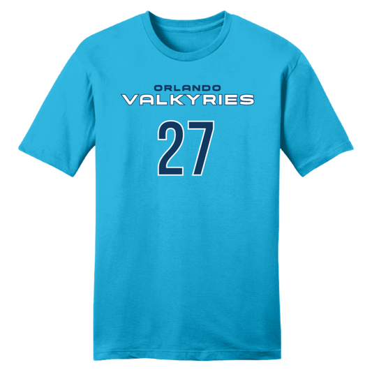 Orlando Valkyries Jersey T-Shirt - Podraza Light Turquoise Front