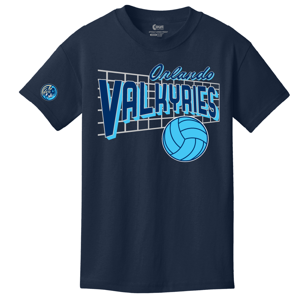 Orlando Valkyries Youth Net Play T-Shirt Navy