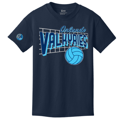 Orlando Valkyries Youth Net Play T-Shirt Navy